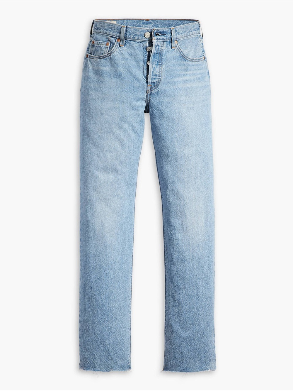 Levi's 501 lightweight 90’s Women's Light Blue Straight-Leg High-Rise Jeans - Picture 9 of 11